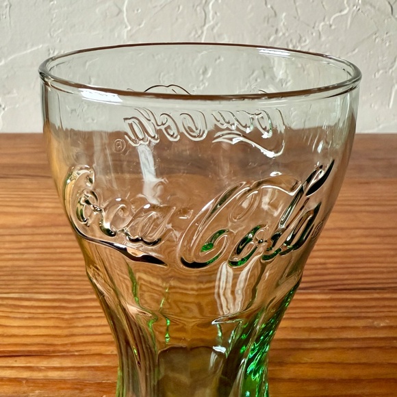Set of 4 | Vintage Libbey Coca-Cola Glasses | Green Tint | Georgia Green - Picture 13 of 13